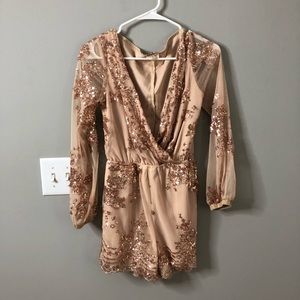 Sparkle rose gold / gold romper from shop hopes